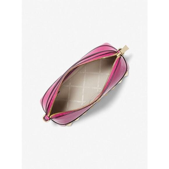 Michael Kor Jet Set Charm wild Berry studded pink purse New - Picture 3 of 12